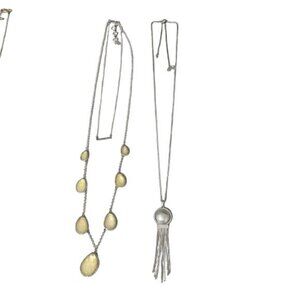 2 Lucky Brand Silvertone Necklaces